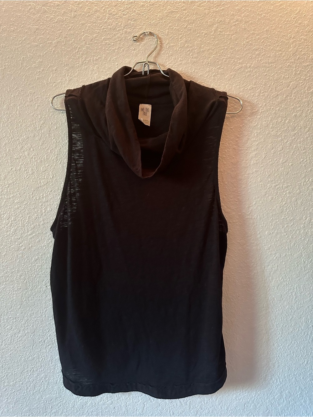 We The Free // Black Sleeveless Cowl Neck Tank